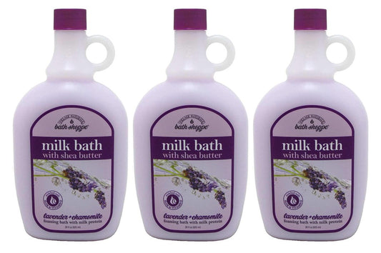 Village Naturals Therapy Bath Milk Ultra-Moist Lavender & Chamomile, 28 oz (3-Pack) Avelisse