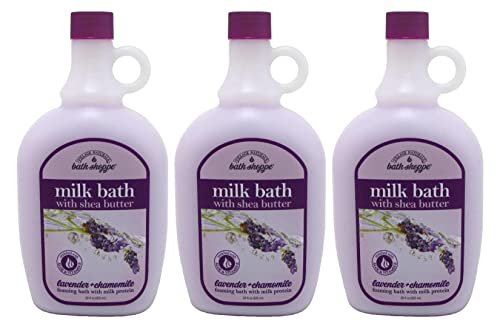 Village Naturals Therapy Bath Milk Ultra-Moist Lavender & Chamomile, 28 oz (3-Pack) Avelisse