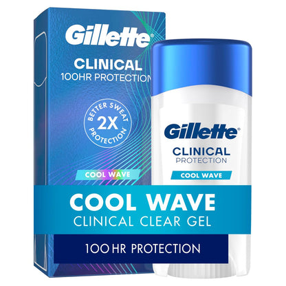 Gillette Clinical Antiperspirant and Deodorant for Men, 72-Hour Clinical Strength, Cool Wave Scent, Clear Gel, 2.6 oz Avelisse
