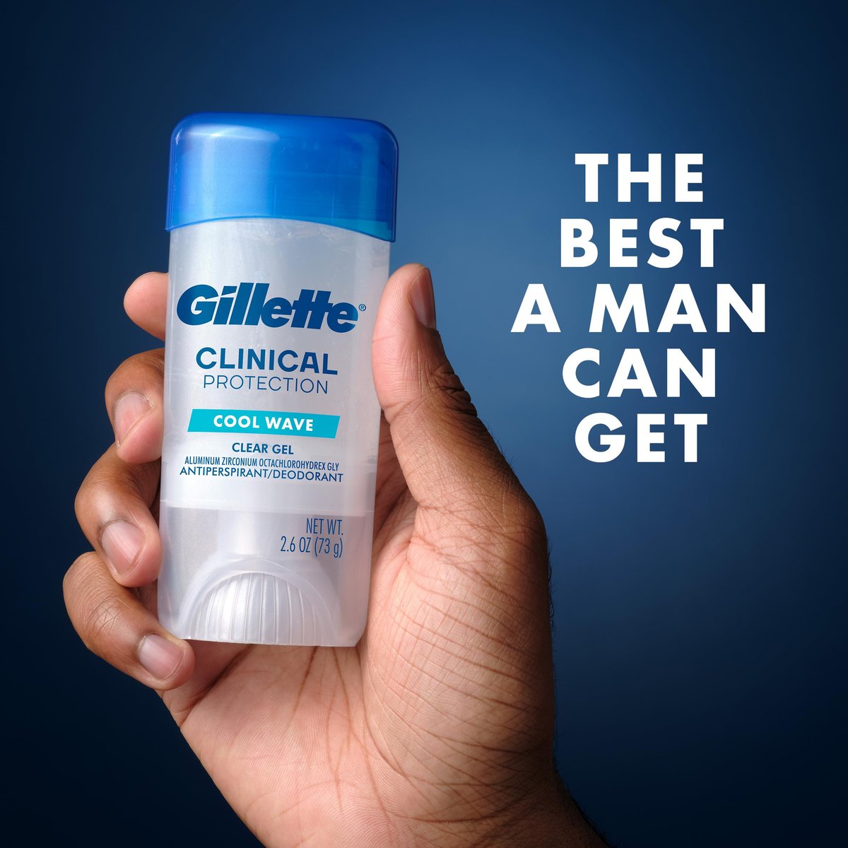 Gillette Clinical Antiperspirant and Deodorant for Men, 72-Hour Clinical Strength, Cool Wave Scent, Clear Gel, 2.6 oz Avelisse