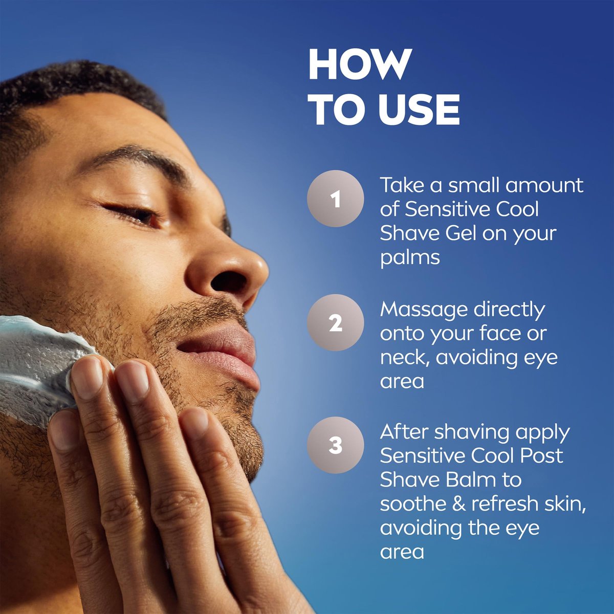 NIVEA MEN Sensitive Cool Shave Gel for Sensitive Skin, Alcohol Free with Chamomile Extract, 7 oz (Pack of 3) - görsel 15