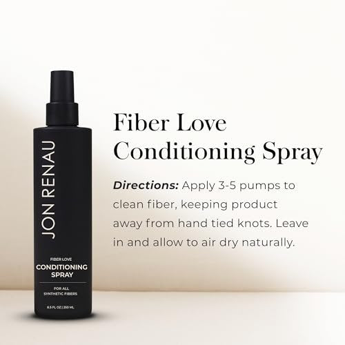 Jon Renau Fiber Love Synthetic Conditioning Spray – Leave-In Conditioner & Detangler for Wigs & Hair Extensions, Paraben & Sulfate Free Wig Care, 8.5 oz Avelisse