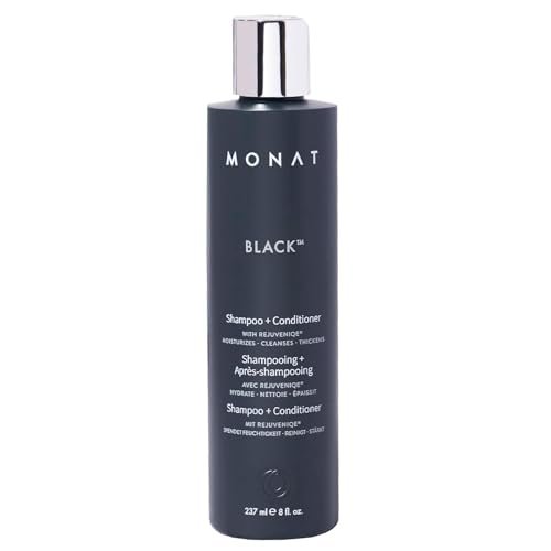 MONAT Black Shampoo + Conditioner – 2-in-1 Formula for Stronger, Healthier-Looking Hair – Cleanses and Conditions in One Step – All Hair Types – 8 fl oz Avelisse