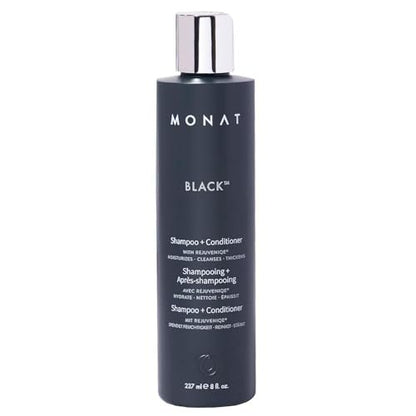 MONAT Black Shampoo + Conditioner – 2-in-1 Formula for Stronger, Healthier-Looking Hair – Cleanses and Conditions in One Step – All Hair Types – 8 fl oz Avelisse