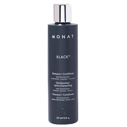 MONAT Black Shampoo + Conditioner – 2-in-1 Formula for Stronger, Healthier-Looking Hair – Cleanses and Conditions in One Step – All Hair Types – 8 fl oz Avelisse