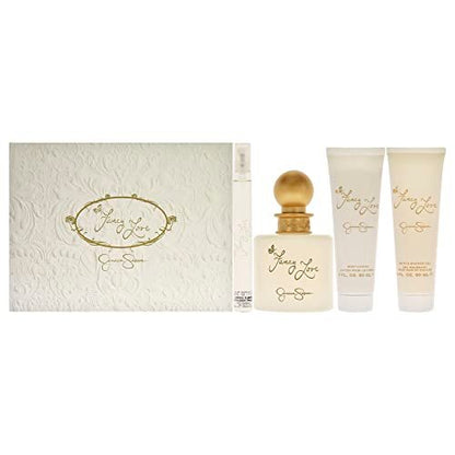 Fancy Love by Jessica Simpson Women's 4-Piece Fragrance Gift Set - EDP Spray, Mini Spray, Body Lotion & Bath Shower Crème Avelisse