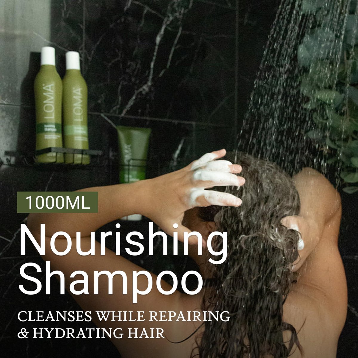 LOMA Nourishing Shampoo - 33.8 oz (Liter) for Moisture-Rich Hair Care Avelisse