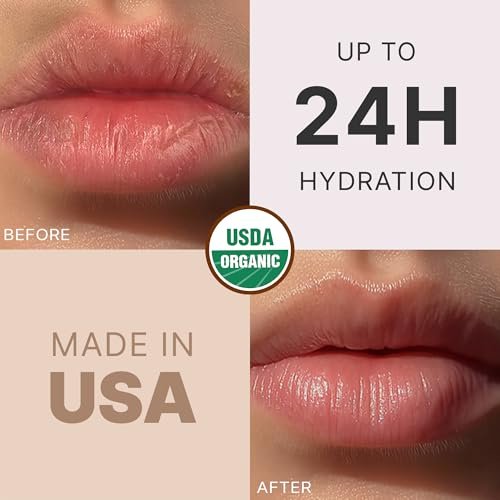 USDA Organic Lip Balm - 4 Pack Unflavored Chapstick for Dry Lips, Natural Lip Moisturizer, Beauty Gifts for Her & Him - görsel 4