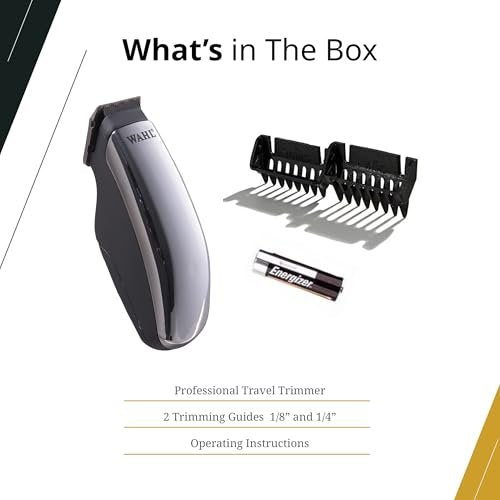 Wahl Professional Half Pint Trimmer - Compact, Battery-Operated Travel Trimmer with 2 Guides Avelisse