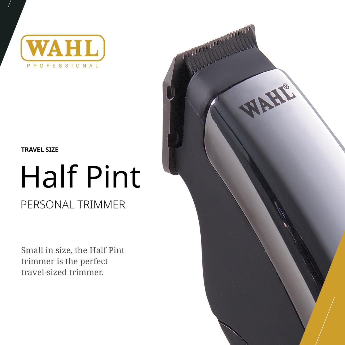 Wahl Professional Half Pint Trimmer - Compact, Battery-Operated Travel Trimmer with 2 Guides Avelisse