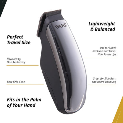 Wahl Professional Half Pint Trimmer - Compact, Battery-Operated Travel Trimmer with 2 Guides Avelisse