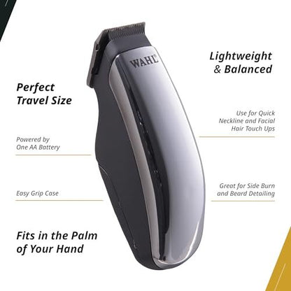Wahl Professional Half Pint Trimmer - Compact, Battery-Operated Travel Trimmer with 2 Guides Avelisse