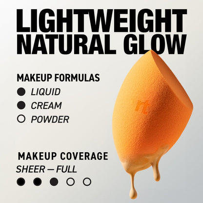 Real Techniques Miracle Complexion Sponge Duo – 2 Count Orange Makeup Blending Sponge