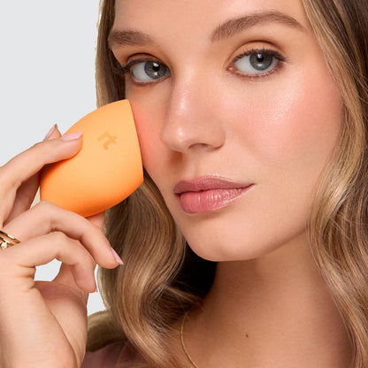 Real Techniques Miracle Complexion Sponge Duo – 2 Count Orange Makeup Blending Sponge