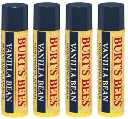 Burt's Bees Vanilla Bean Lip Balm, 0.15 oz (Pack of 4) - Natural Moisturizing Lip Care Avelisse