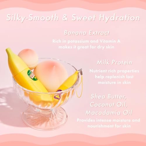 TONYMOLY Banana Hand Cream – Nourishing & Hydrating Hand Lotion with Banana Extract, Milk Protein & Shea Butter – Moisturizing Cream for Dry, Rough, Cracked Hands, 1.52 oz - görsel 6
