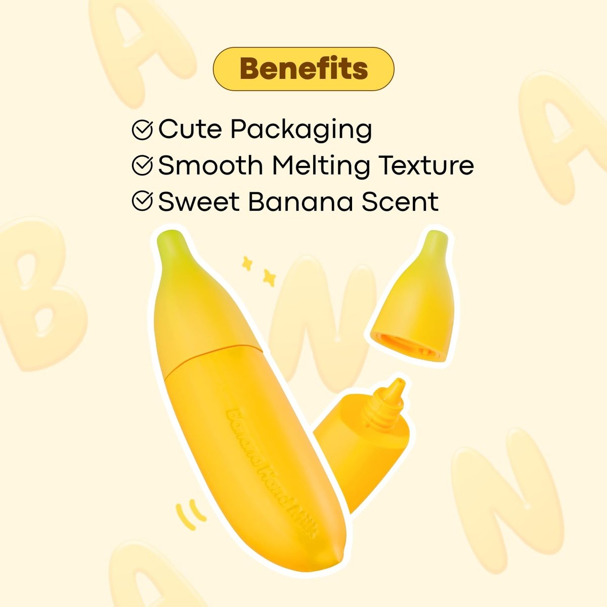 TONYMOLY Banana Hand Cream – Nourishing & Hydrating Hand Lotion with Banana Extract, Milk Protein & Shea Butter – Moisturizing Cream for Dry, Rough, Cracked Hands, 1.52 oz - görsel 9
