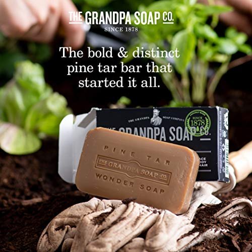 The Grandpa Soap Company Pine Tar Bar Soap – 3-Pack, 4.25 oz Each – Original Wonder Soap for Cleansing, Deodorizing & Moisturizing - görsel 7