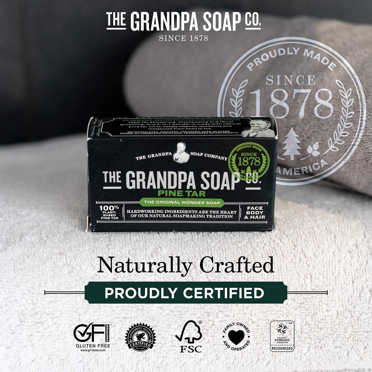 The Grandpa Soap Company Pine Tar Bar Soap – 3-Pack, 4.25 oz Each – Original Wonder Soap for Cleansing, Deodorizing & Moisturizing - görsel 10