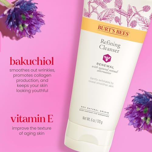 Burt's Bees Renewal Refining Cleanser with Bakuchiol, Natural Retinol Alternative, 6 oz - görsel 8