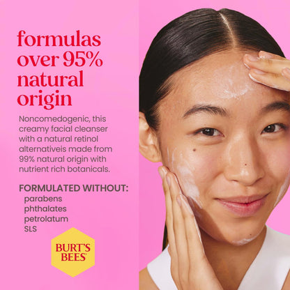 Burt's Bees Renewal Refining Cleanser with Bakuchiol, Natural Retinol Alternative, 6 oz
