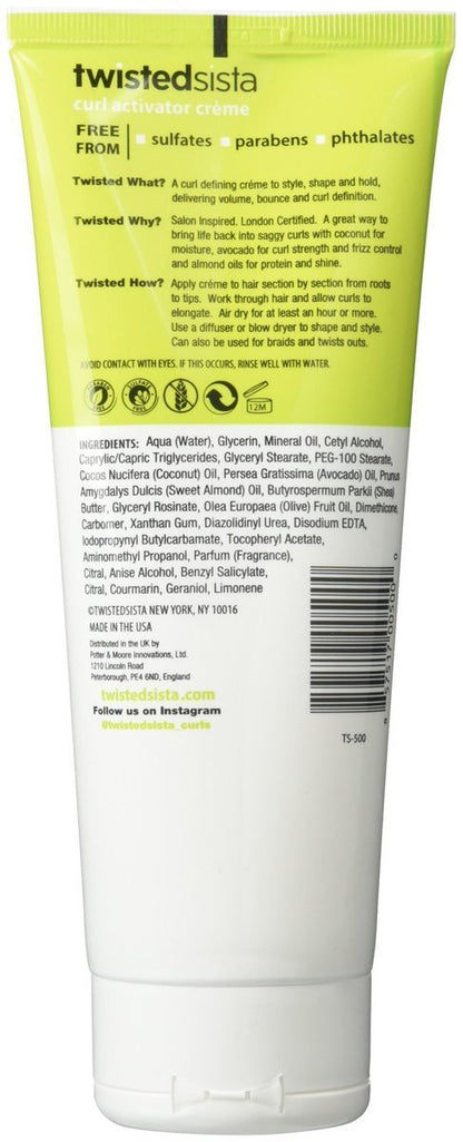 Twisted Sista Curl Activator Creme with Coconut, Avocado & Almond Oils - 7.5 oz Avelisse
