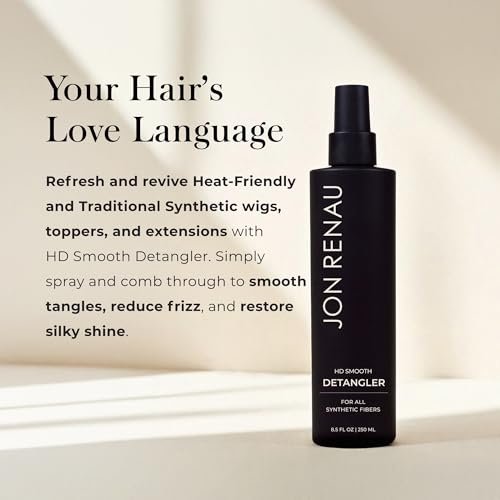 Jon Renau HD Smooth Detangler - Leave-In Detangling Spray for Synthetic Wigs and Hair Extensions, Frizz Reducing, 8.5 oz Avelisse