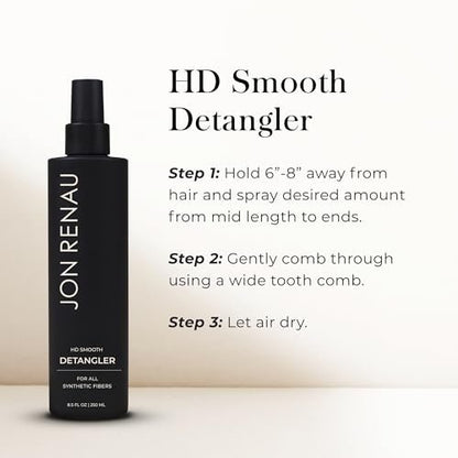Jon Renau HD Smooth Detangler - Leave-In Detangling Spray for Synthetic Wigs and Hair Extensions, Frizz Reducing, 8.5 oz Avelisse
