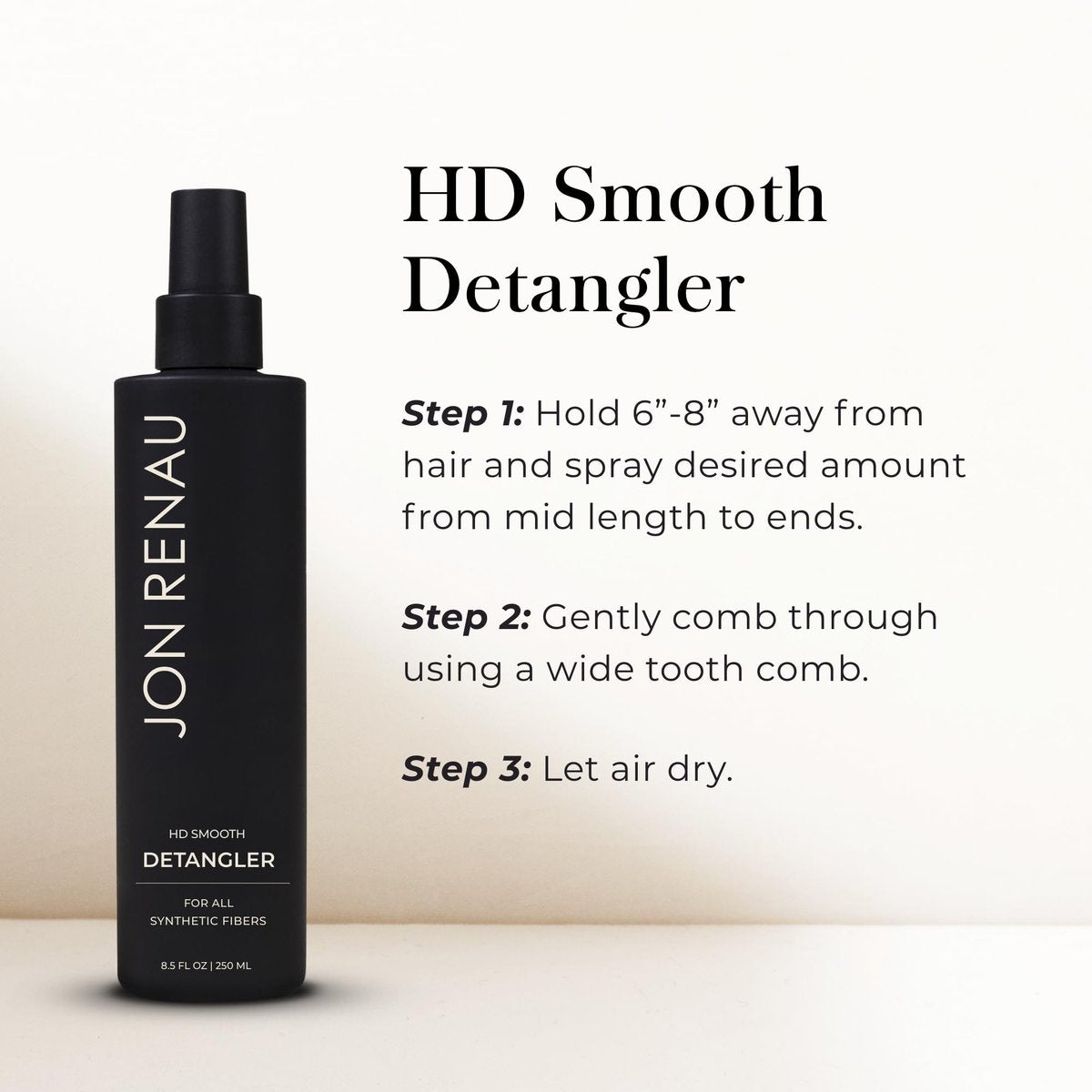 Jon Renau HD Smooth Detangler - Leave-In Detangling Spray for Synthetic Wigs and Hair Extensions, Frizz Reducing, 8.5 oz Avelisse