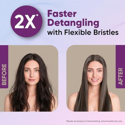 VEGA Paddle Brush with Cleaner - Simple Design with Emphasis on Function (E18-PB) - Nylon Bristles for All Hair Types