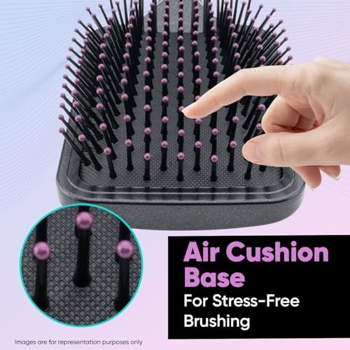 VEGA Paddle Brush with Cleaner - Simple Design with Emphasis on Function (E18-PB) - Nylon Bristles for All Hair Types - görsel 18