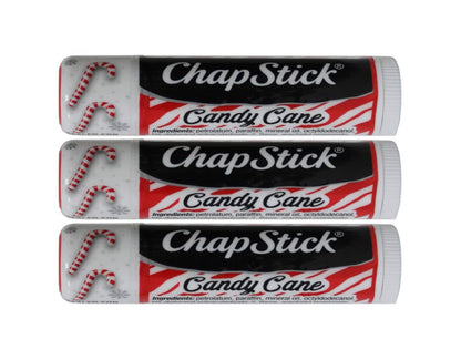 ChapStick Candy Cane Lip Balm, 0.15 oz (Pack of 3) – Moisturizing Holiday Lip Care