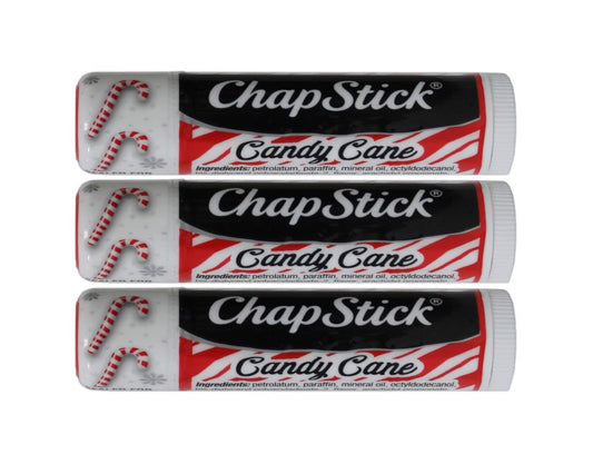 ChapStick Candy Cane Lip Balm, 0.15 oz (Pack of 3) – Moisturizing Holiday Lip Care