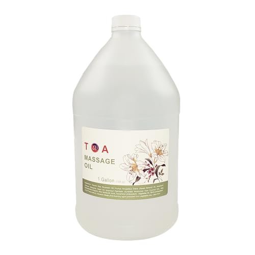 TOA Unscented Natural Body Massage Mineral Oil for Professional Therapists – 1 Gallon (128 oz) Avelisse