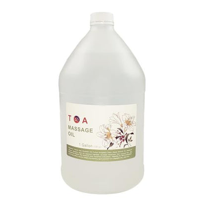TOA Unscented Natural Body Massage Mineral Oil for Professional Therapists – 1 Gallon (128 oz) Avelisse