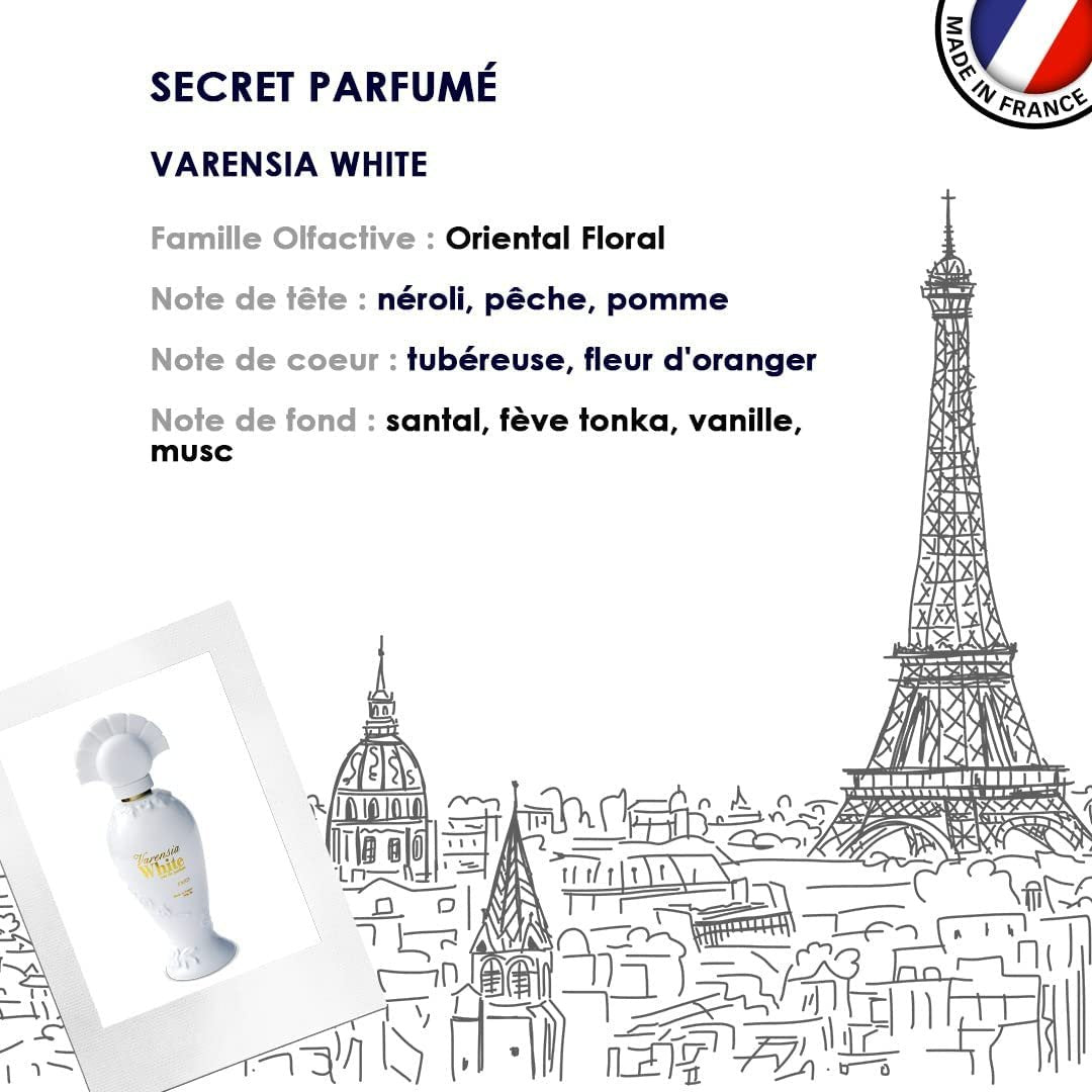 Ulric De Varens Varensia White Eau De Parfum for Women - Creamy, Feminine, Delicious Scent with Notes of Peach, Apple & Vanilla - Floral & Sweet - 1.7 Fl Oz - görsel 15