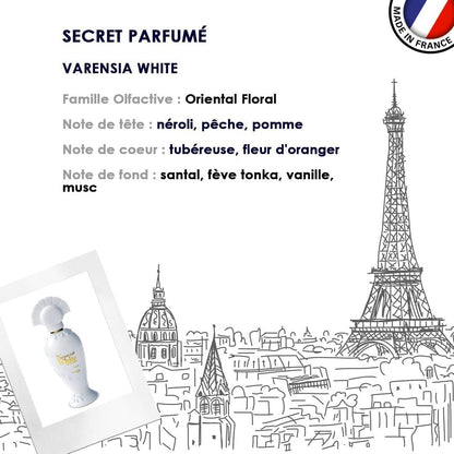 Ulric De Varens Varensia White Eau De Parfum for Women - Creamy, Feminine, Delicious Scent with Notes of Peach, Apple & Vanilla - Floral & Sweet - 1.7 Fl Oz