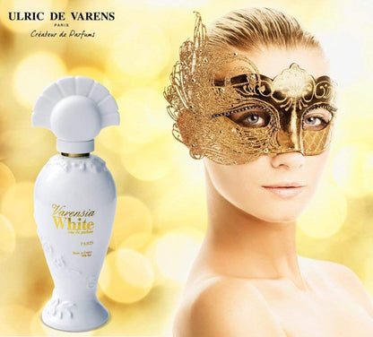 Ulric De Varens Varensia White Eau De Parfum for Women - Creamy, Feminine, Delicious Scent with Notes of Peach, Apple & Vanilla - Floral & Sweet - 1.7 Fl Oz