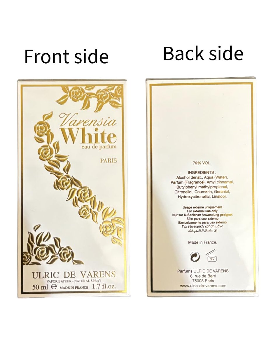 Ulric De Varens Varensia White Eau De Parfum for Women - Creamy, Feminine, Delicious Scent with Notes of Peach, Apple & Vanilla - Floral & Sweet - 1.7 Fl Oz - görsel 11