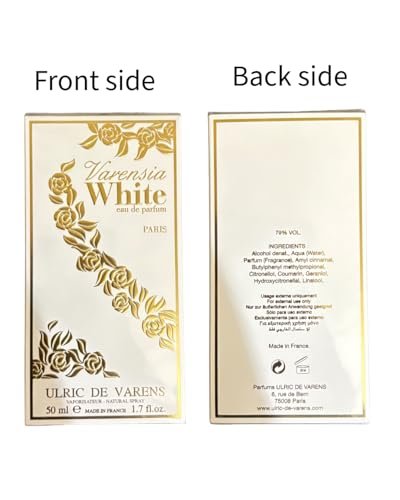 Ulric De Varens Varensia White Eau De Parfum for Women - Creamy, Feminine, Delicious Scent with Notes of Peach, Apple & Vanilla - Floral & Sweet - 1.7 Fl Oz - görsel 12