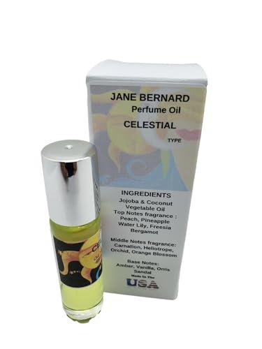 Jane Bernard Celestial Perfume Body Oil – Sun, Moon & Stars Type Fragrance, 10ml Roll-On + 15ml Shea Body Lotion