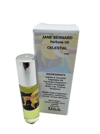 Jane Bernard Celestial Perfume Body Oil – Sun, Moon & Stars Type Fragrance, 10ml Roll-On + 15ml Shea Body Lotion