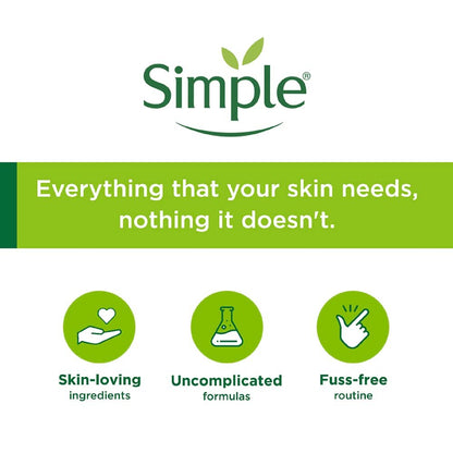 Simple Kind to Skin Cleansing Facial Wipes, 25 Count (Pack of 6) - Gentle Daily Face Wipes for Sensitive Skin Avelisse