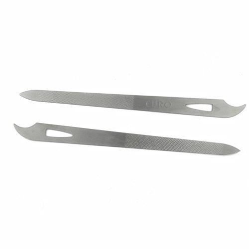 Yeshan Stainless Steel Triple-Cut Long Nail File with Nail Cleaner Tip, 5.5 Inch, Pack of 2 - görsel 2