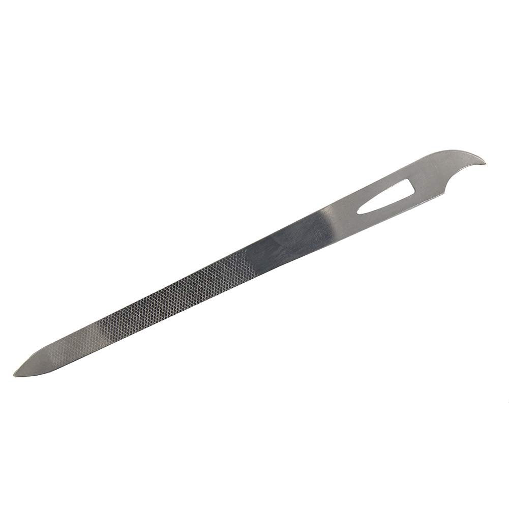 Yeshan Stainless Steel Triple-Cut Long Nail File with Nail Cleaner Tip, 5.5 Inch, Pack of 2 - görsel 4