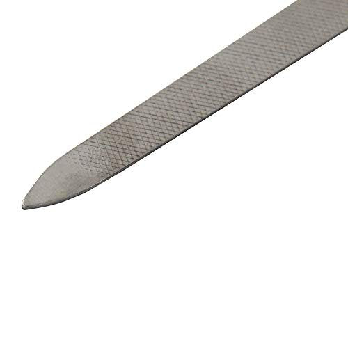 Yeshan Stainless Steel Triple-Cut Long Nail File with Nail Cleaner Tip, 5.5 Inch, Pack of 2 - görsel 7