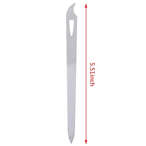 Yeshan Stainless Steel Triple-Cut Long Nail File with Nail Cleaner Tip, 5.5 Inch, Pack of 2 - görsel 9