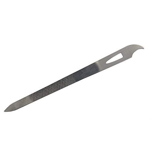 Yeshan Stainless Steel Triple-Cut Long Nail File with Nail Cleaner Tip, 5.5 Inch, Pack of 2 - görsel 5