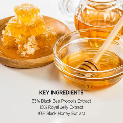 SKINFOOD Royal Honey Propolis Enrich Essence - 63% Black Bee Propolis & 10% Royal Jelly Extract Face Serum for Radiant, Glowing Skin, 1.69 Fl Oz Avelisse