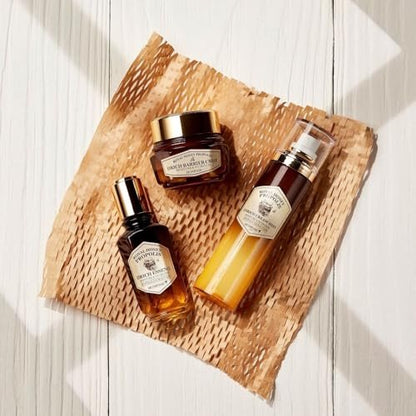 SKINFOOD Royal Honey Propolis Enrich Essence - 63% Black Bee Propolis & 10% Royal Jelly Extract Face Serum for Radiant, Glowing Skin, 1.69 Fl Oz Avelisse